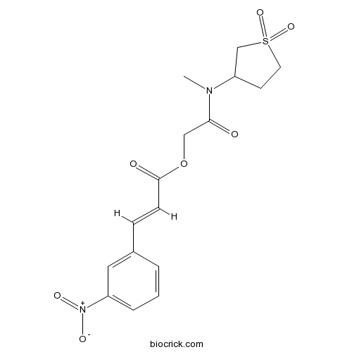 2-((1,1-Dioxidotetrahydrothiophen-3-yl)(methyl)amino)-2-oxoethyl 3-(3-nitrophenyl)acrylate