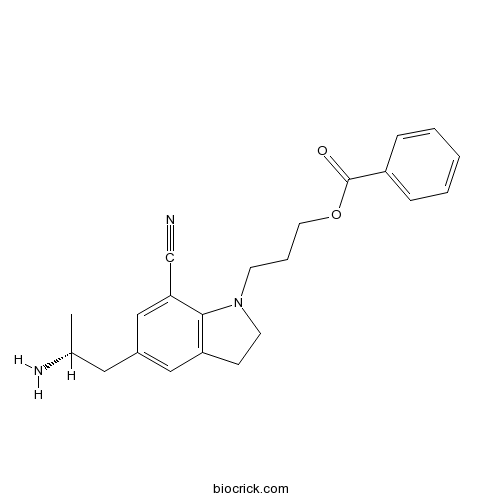 5-(2-Aminopropyl)-7-cyanoindolin-1-yl)propyl benzoate