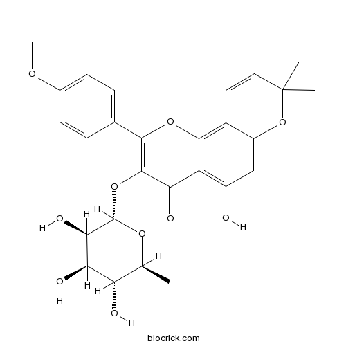 5-Hydroxy-2-(4-methoxyphenyl)-8,8-dimethyl-3-[(2S,3R,4R,5R,6S)-3,4,5-trihydroxy-6-methyloxan-2-yl]oxypyrano[2,3-h]chromen-4-one