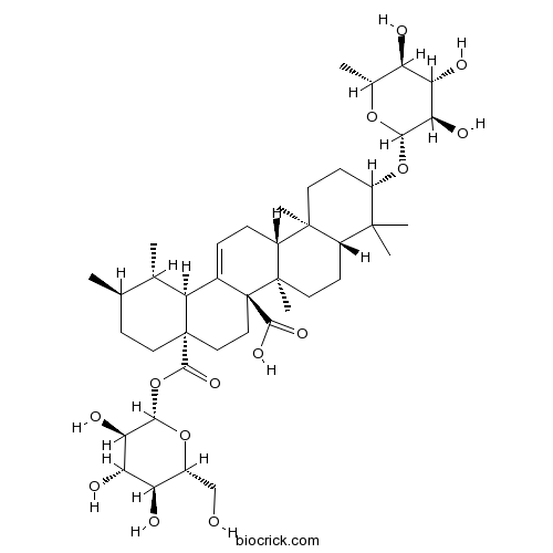 Quinovic acid 3-O-(6-deoxy-beta-D-glucopyranoside) 28-O-beta-D-glucopyranosyl ester