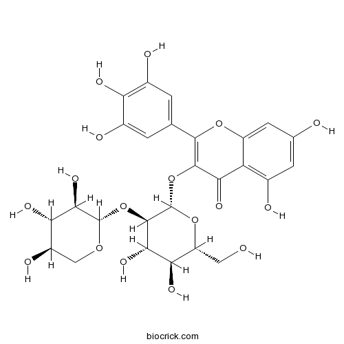 Myricetin 3-O-beta-D-xylopyranosyl(1-2)-beta-D-glucopyranoside