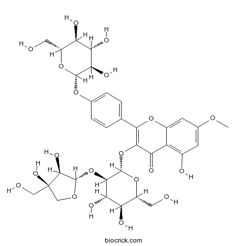 3-O-beta-D-apiofuranosyl(1-2)-beta-D-glucopyranosyl rhamnocitrin 4-O-beta-D-glucopyranoside