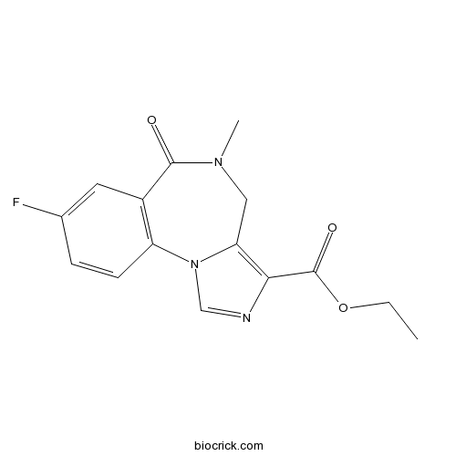 Chemical structure of the benzodiazepine (Flunitrazepam) that, together