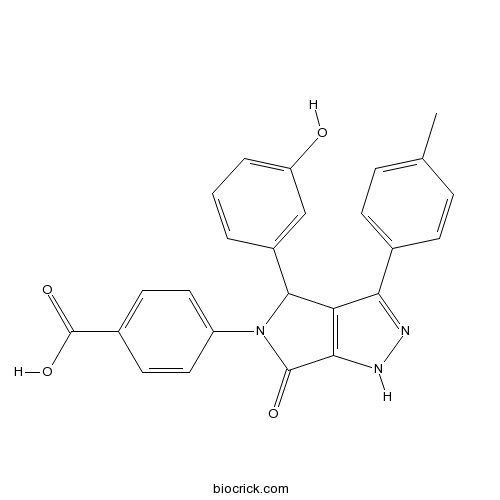 4-[4-(3-Hydroxyphenyl)-3-(4-methylphenyl)-6-oxo-1,4-dihydropyrrolo[3,4-d]pyrazol-5-yl]benzoic acid