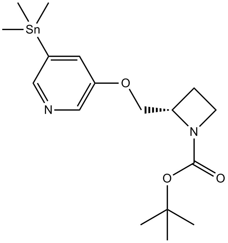 5-Iodo-A-85380, 5-trimethylstannyl N-BOC derivative