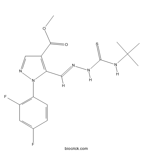 Methyl 5-{2-[(tert-butylamino)carbothioyl]carbohydrazonoyl}-1-(2,4-difluorophenyl)-1H-pyrazole-4-carboxylate
