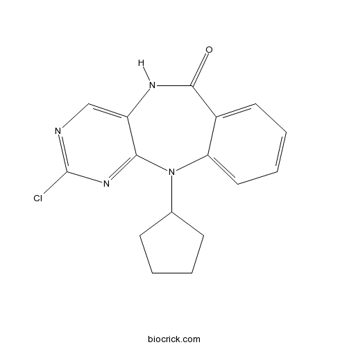 2-chloro-11-cyclopentyl-5H-benzo[e]pyrimido[5,4-b][1,4]diazepin-6(11H)-one