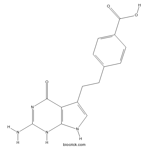 4-[2-(2-Amino-4,7-dihydro-4-oxo-1H-pymol[2,3-d]pyrimodin-5-yl)ethyl]benzoic acid