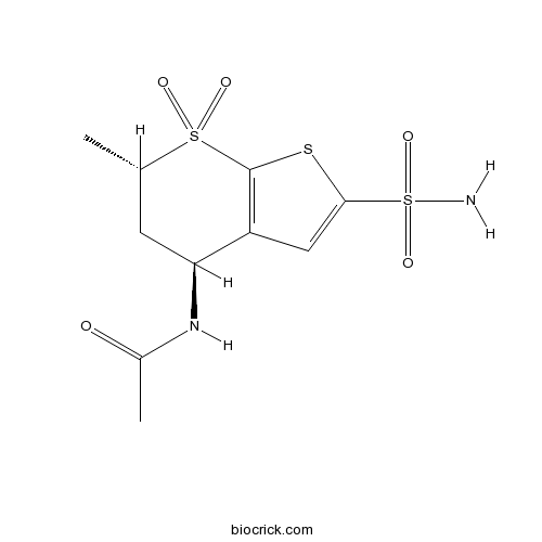N-6-Methyl-7,7-dioxo-2-sulfamoyl-5,6-dihydro-4H-thieno[2,3-b]thiopyran-4-yl]acetamide