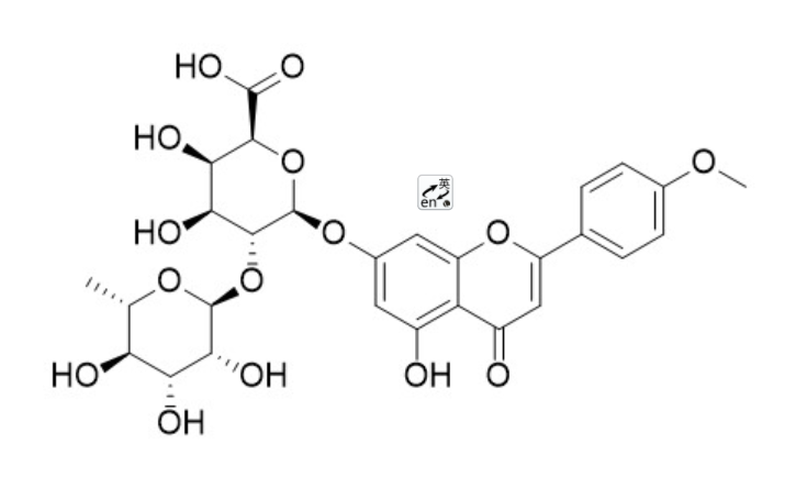 Acacetin 7-[rhamnosyl-(1->2)-galacturonide]