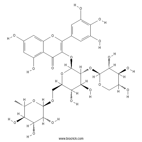 Myricetin 3-O-beta-D-xylopyranosyl(1-2)-[alpha-L-rhamnopyranosyl-(1-6)]-beta-D-glucopyranoside 