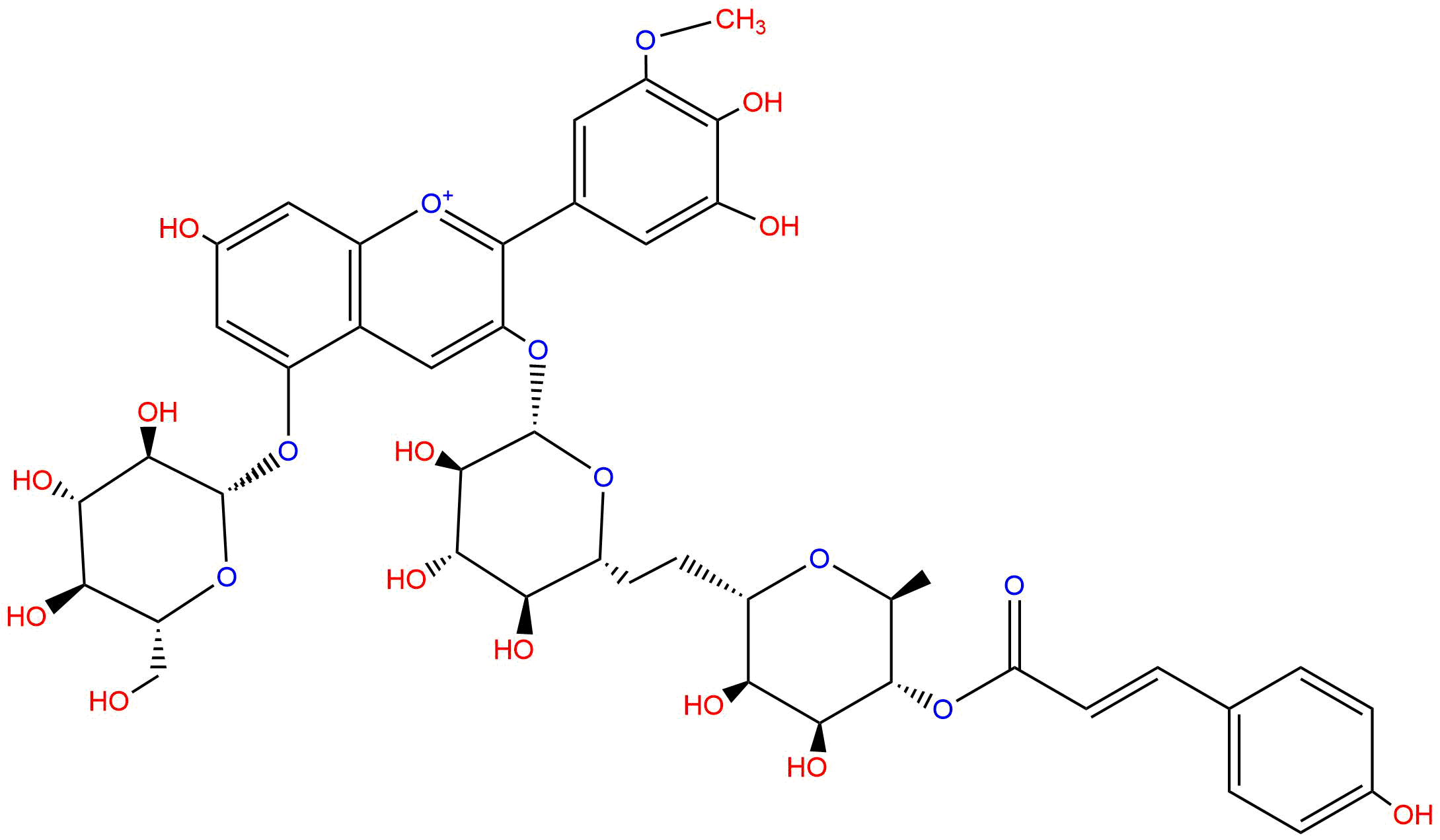 矮牵牛色素-3-O-[6''-O-(Z)对香豆酰芸香糖苷]-5-O-葡萄糖苷