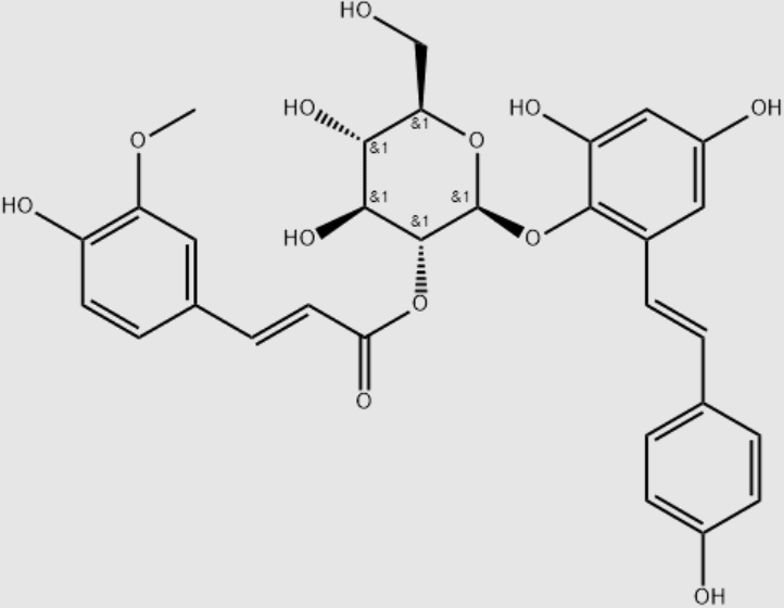 2,3,5,4'-四羟基二苯乙烯-2-O-(2''-O-阿魏酰)-β-D-吡喃葡萄糖苷