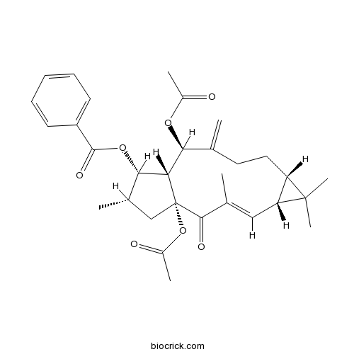 5,15-二乙酰基-3-苯甲酰千金子二萜醇； 千金二萜醇二乙酰苯甲酰酯