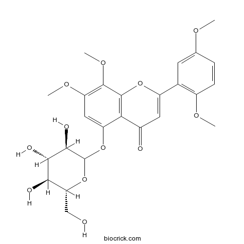 5-Hydroxy-7,8,2',5'-tetramethoxyflavone 5-O-glucoside