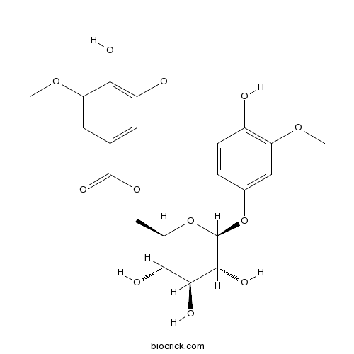 4-羟基-3-甲氧基苯基O-beta-D-(6'-O-丁香酰)吡喃葡萄糖苷