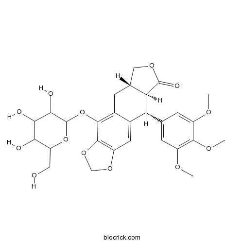 (-)-β-盾叶鬼臼素-5-O-β-葡萄糖甙