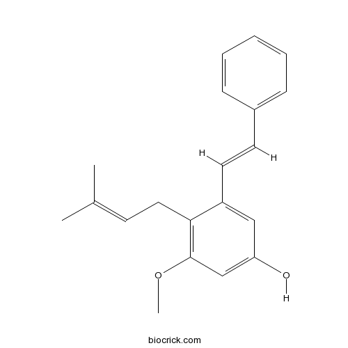 3-甲氧基-4-(3-甲基-2-丁烯基)-5-[(1E)-2-苯基乙烯基]苯酚