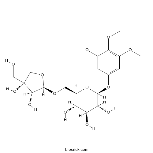 3,4,5-三甲氧基苯基6-O-D-芹糖-beta-D-呋喃糖基-beta-D-葡萄糖苷