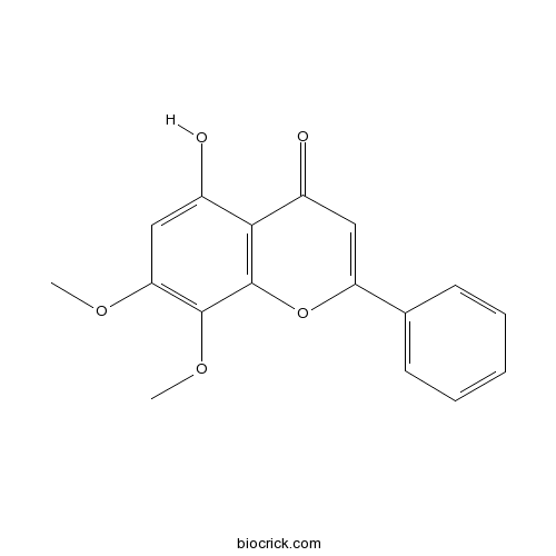 苏荠宁黄酮; 5-羟基-7,8-二甲氧基黄酮