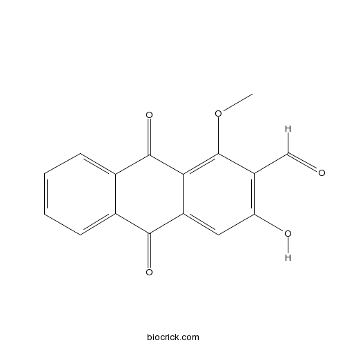 丹宁卡； 3-羟基-1-甲氧基-2-蒽醌甲醛