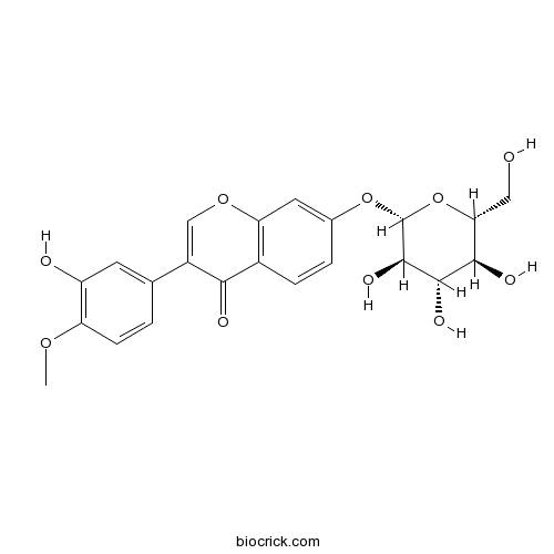 毛蕊异黄酮-7-O-beta-D-葡萄糖苷; 毛蕊异黄酮苷