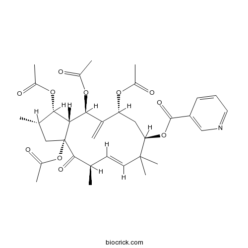 3,5,7,15-Tetraacetoxy-9-nicotinoyloxy-6(17),11-jatrophadien-14-one