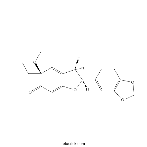 (2S)-2alpha-(1,3-Benzodioxol-5-yl)-3,5-dihydro-5alpha-methoxy-3beta-methyl-5-allyl-2H-benzofuran-6-one