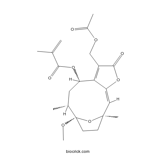 8alpha-(2-Methylacryloyloxy)-1-O-methylhirsutinolide 13-O-acetate