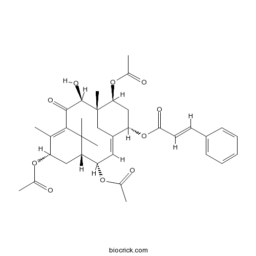 2alpha,7beta,13alpha-Triacetoxy-5alpha-cinnamoyloxy-9beta-hydroxy-2(3->20)abeotaxa-4(20),11-dien-10-one