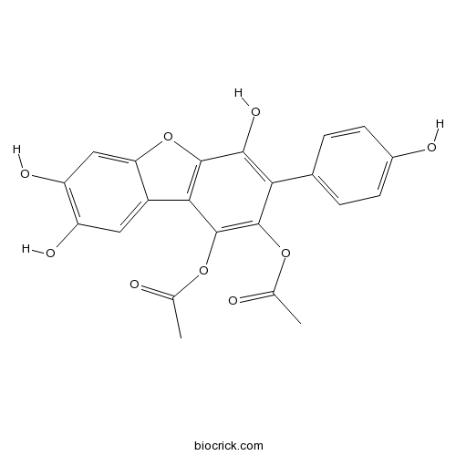 1,2-Diacetoxy-4,7,8-trihydroxy-3-(4-hydroxyphenyl)dibenzofuran