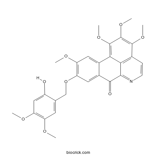 1,2,3,10-Tetramethoxy-9-(2-hydroxy-4,5-dimethoxybenzyloxy)oxoaporphine