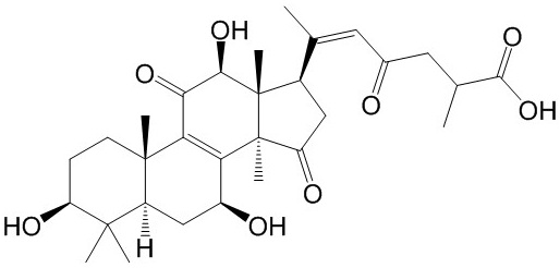3β,7β,12β-三羟基-11,15,23-三羰基-羊毛甾-8,20-二烯-26-酸