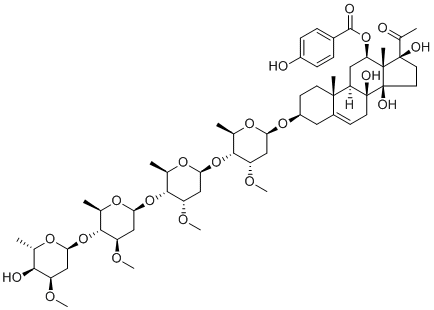 Qingyangshengenin 3-O-α-L-cymaropyranosyl-(1→4)-β-D-oleandropyranosyl-(1→4)-β-D-cymaropyranosyl-(1→4)-β-D-cymaropyranoside