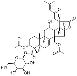 3α,30-Diacetoxy-12α-hydroxy-23-oxoeupha-7,24-dien-21,16β-olid-28-oic acid 28-O-β-D-glucopyranosyl ester