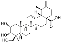2α,3α,24-Trihydroxyursa-12,20(30)-dien-28-oic acid