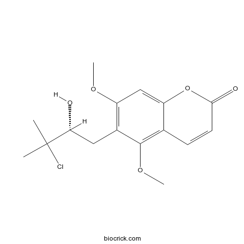 6-(3-Chloro-2-hydroxy-3-methylbutyl)-5,7-dimethoxycoumarin