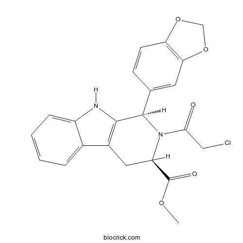 Methyl 1-(benzo[d][1,3]dioxol-5-yl)-2-(2-chloroacetyl)-2,3,4,9-tetra-hydro-1H-pyrido[3,4-b]indole-3-carboxylate