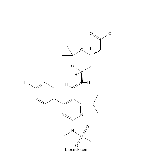 tert-Butyl 6-[(1E)-2-[4-(4-fluorophenyl)-6-(1-methylethyl)-2-[methyl(methylsulfonyl)amino]-5-pyrimidinyl]ethenyl]-2,2-dimethyl-1,3-dioxane-4-acetate