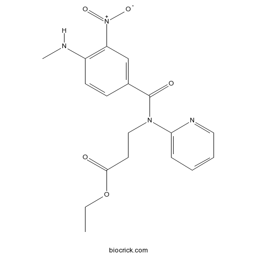 Ethyl 3-(4-(methylamino)-3-nitro-N-(pyridin-2-yl)benzamido)propanoate