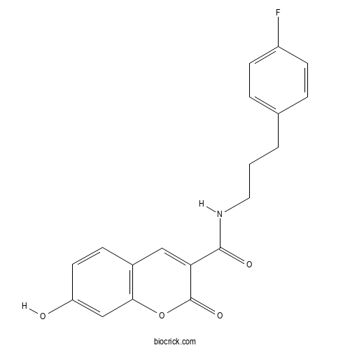 N-(3-(4-Fluorophenyl)propyl)-7-hydroxycoumarin-3-carboxamide