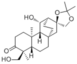ent-11β,18-Dihydroxy-16α,17-isopropylidenedioxyatisan-3-one