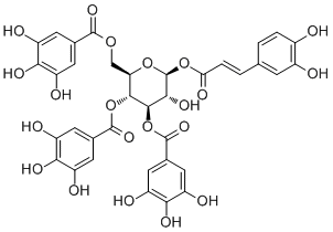 1-O-Caffeoyl-3,4,6-tri-O-galloyl-β-D-glucopyranose