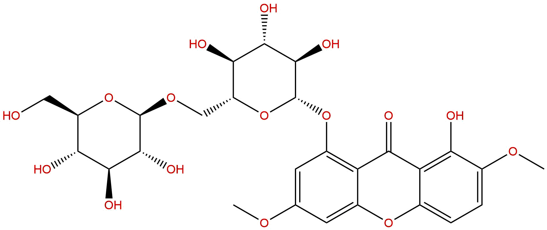1-O-gentiobiosyl-3,7-dimethoxy-8-hydroxyxanthone