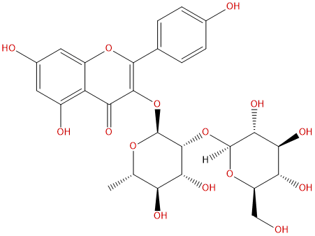 Kaempferol 3-O-β-D-glucopyranosyl-(1-2)-α-L-rhamnopyranoside