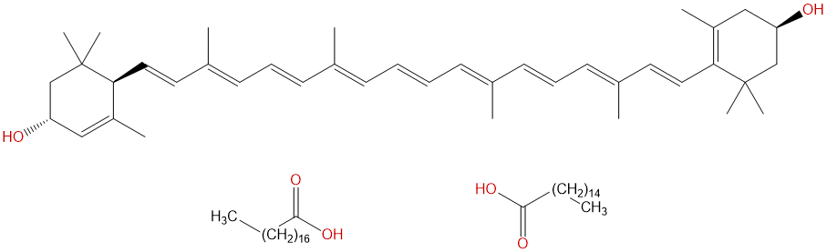 Lutein palmitate stearate