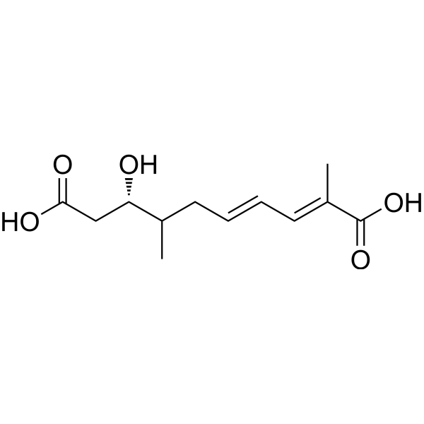 (2E,4E)-8-Hydroxy-2,7-dimethyl-decadien-(2,4)-disaeure-(1,10)-dioic acid