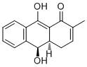 (4aR,10R)-9,10-Dihydroxy-2-methyl-4a,10-dihydroanthracen-1(4H)-one 2D chemical structure