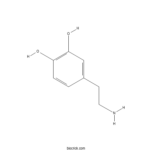 Dopamine 2D chemical structure