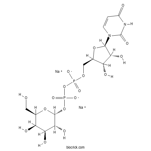 Uridine 5'-diphosphogalactose disodium 2D chemical structure